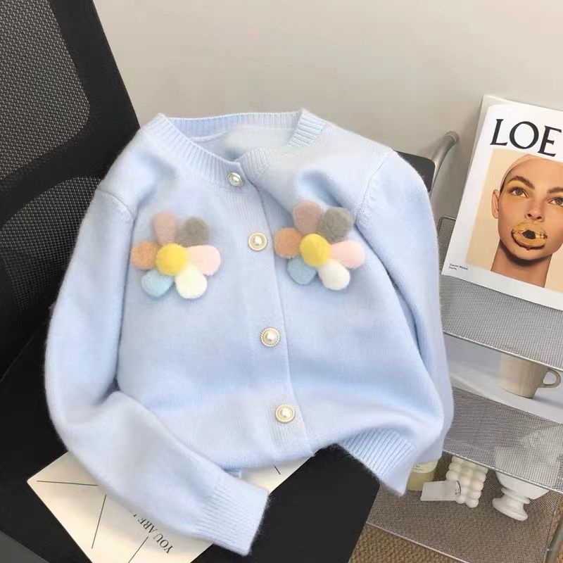 Áo Khoác Len Sáp Mềm Dáng Rộng Ngắn Thời Trang Mùa Thu Ba Chiều Cho Nữ