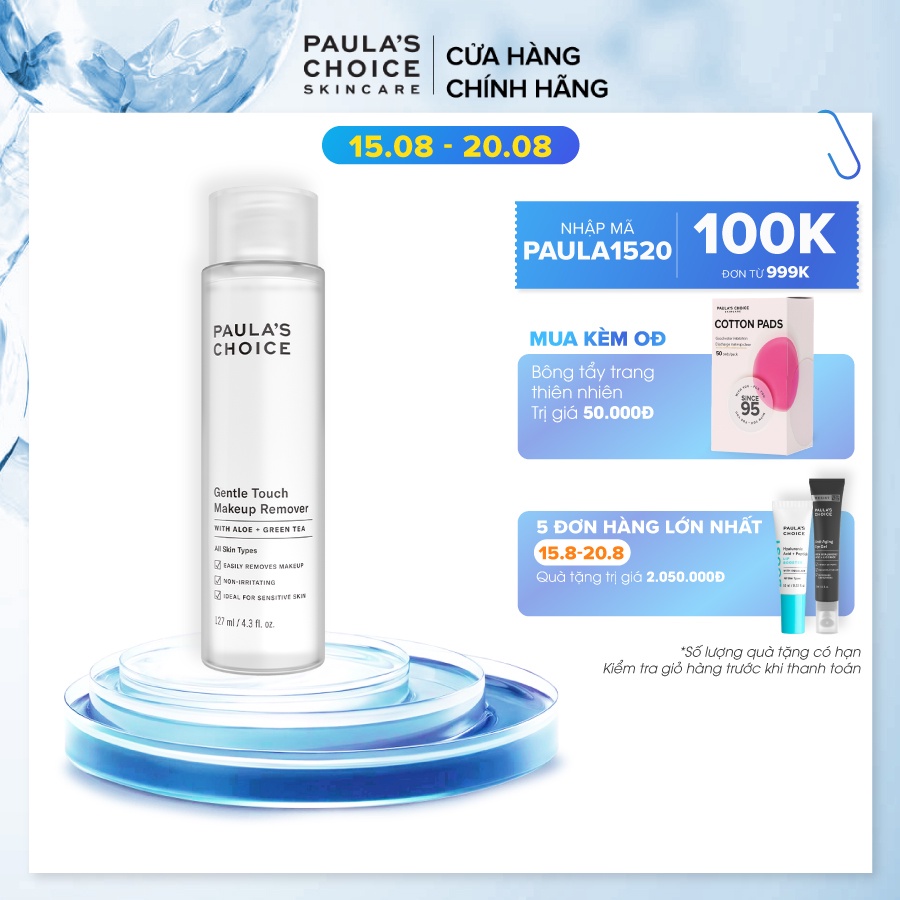  Tẩy trang dịu nhẹ Paula's Choice Gentle Touch Makeup Remover 127ml 3100