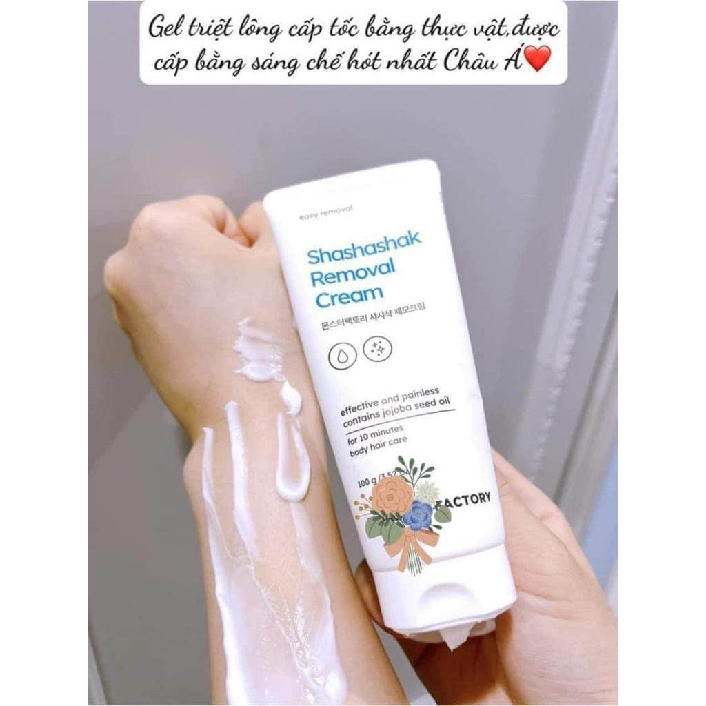 ShakShashak Removal Cream Kem Tẩy Lông Monster Factory 100 g, Triệt Lông Nhanh Chóng, Dịu Da - Săn Sale Hương Chất