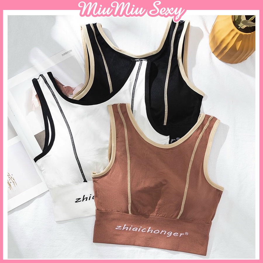 Áo Bra Ba Lỗ Viền Nổi tập gym yoga thể thao Áo crotop sẵn đệm ngực hàng đẹp 660
