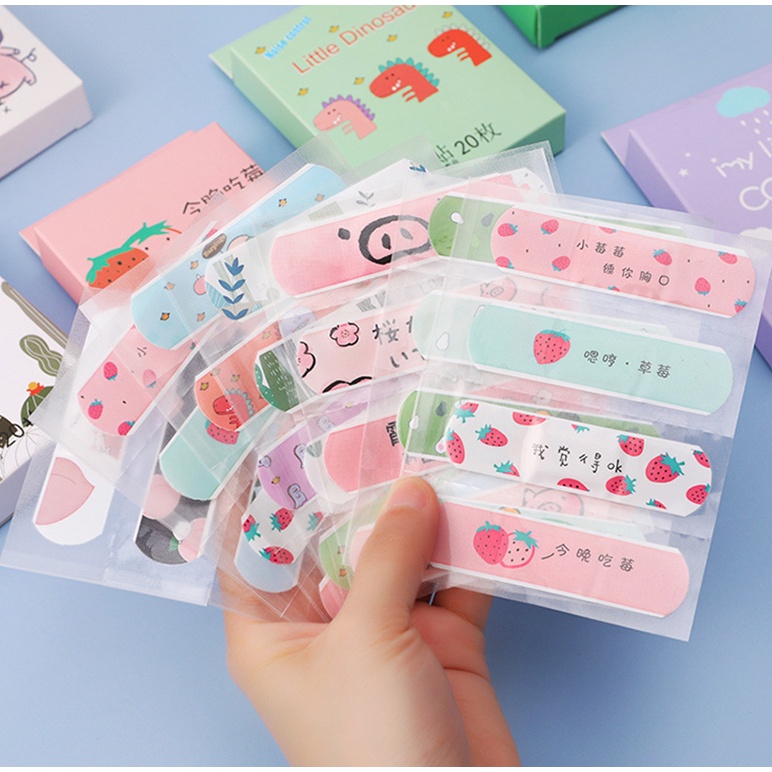 Hộp băng gâu 20 cái urgo y tế bảo vệ vết thương nhỏ xinh, che khuyết điểm tiện lợi giá rẻ hình thù đáng yêu