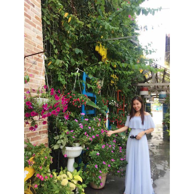 Đầm maxi trễ bèo sang trong, dễ thương- kèm hình thật và khách | BigBuy360 - bigbuy360.vn