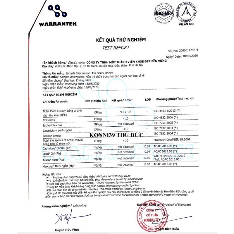 Trà giảm mỡ bụng Genpi Orihiro 60 túi lọc Nhật Bản