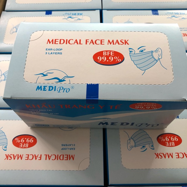 Khẩu Trang Y Tế Medipro Thời Thanh Bình - Hộp 50 Cái