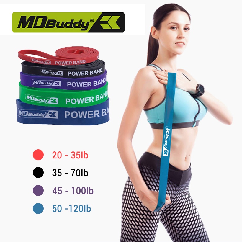 [Mã WABR1512 giảm 12% đơn 99K]Vòng đàn hồi tập thể dục Power Loops MDBuddy MD1353