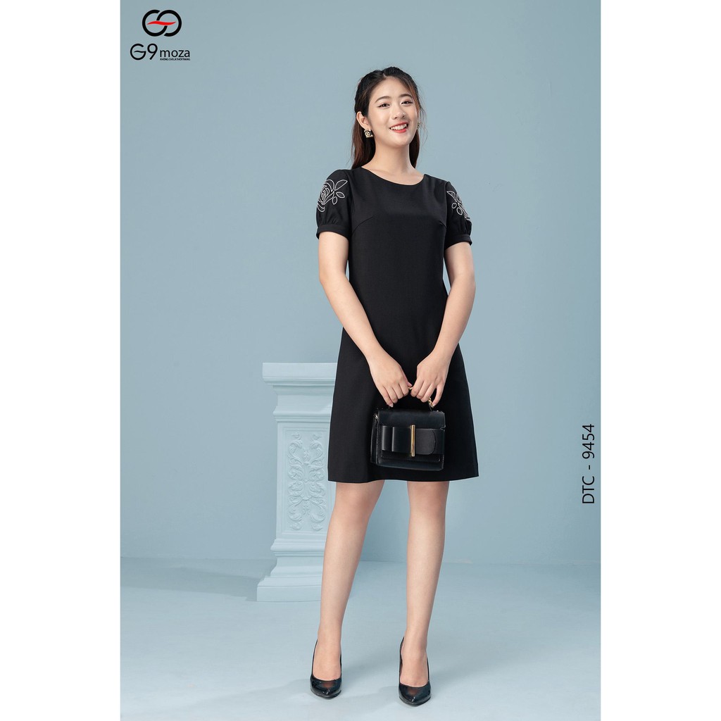 Đầm dáng suông  2 lớp 9454 G9moza với chất liệu thô hàn  tạo phong cách Công sở, dự tiệc, đi chơi Cá tính, điệu đà, cuốn