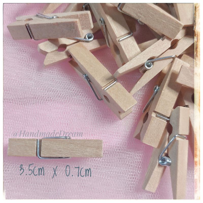 Com bo Kẹp gỗ treo ảnh - Kẹp gỗ đủ màu tranh trí xinh xắn
