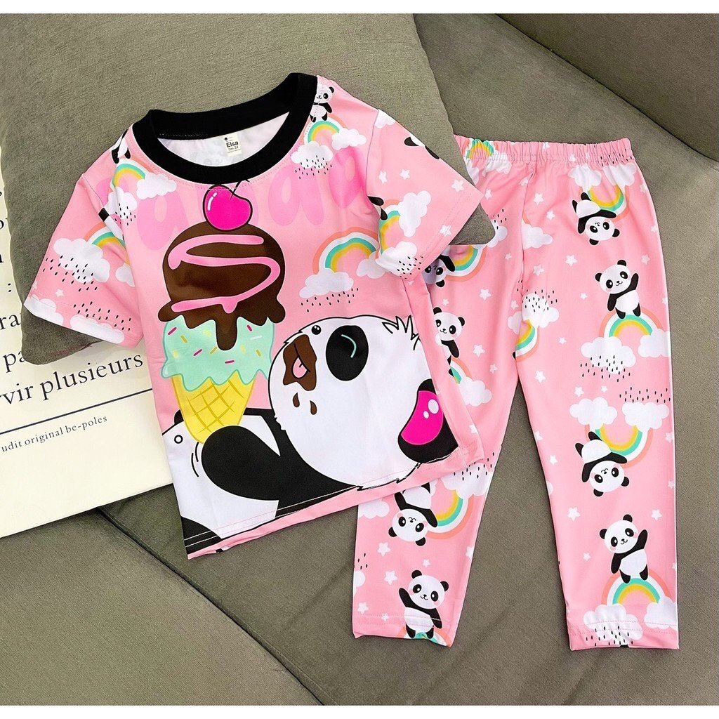 [8-40Kg] Bộ đồ bé gái quần dài in hình 3D HOT TREND chất vải mềm mịn thoáng mát được các bé yêu thích BGD05