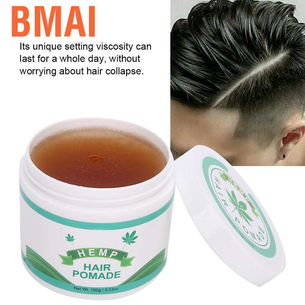 Bmai Hair Styling Wax  Strong Holding Modeling Pomade Hairstyle Cream Long‑Lasting Edge Control Gel or Men and Women 100g