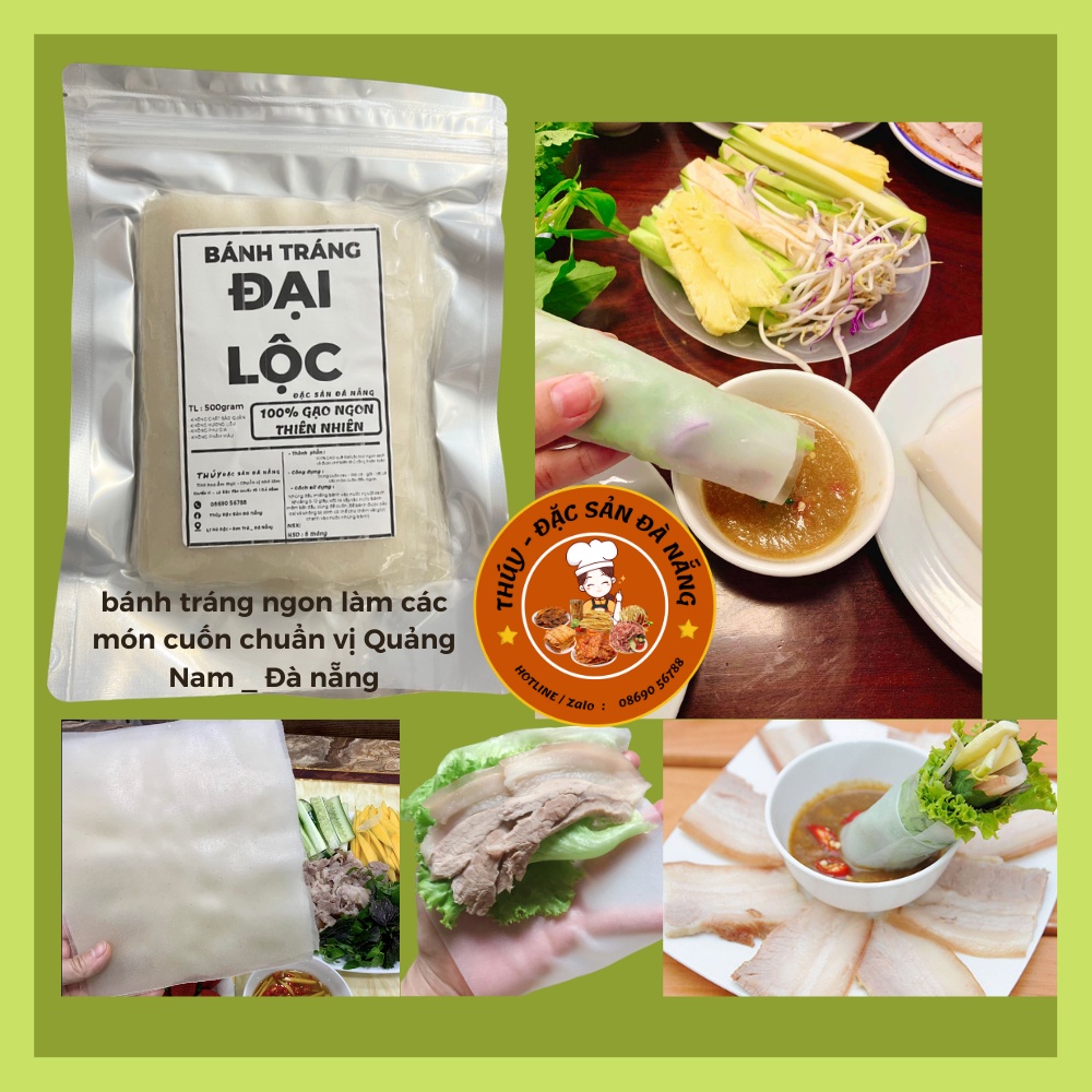 Bánh Tráng Đại Lộc Lá Nhỏ Dễ Cuốn 500gr Thúy Đặc Sản Đà Nẵng dùng cuốn cả thế giới đều ngon