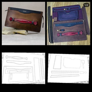 rập (giấy in) làm mẫu clutch dụng cụ làm đồ da