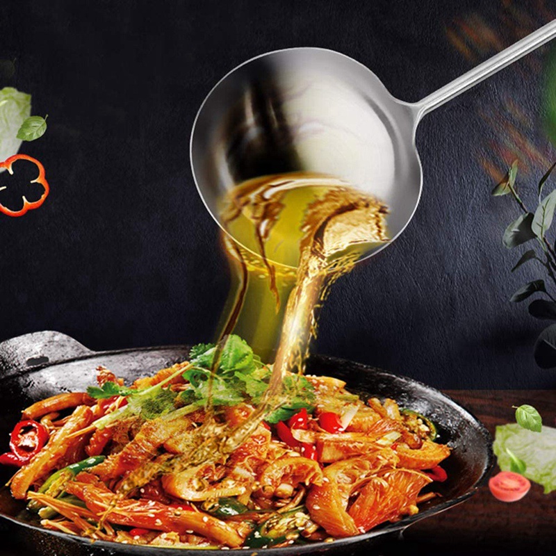 Vá Múc Canh Bằng Thép Không Gỉ Cán Dài Tiện Lợi