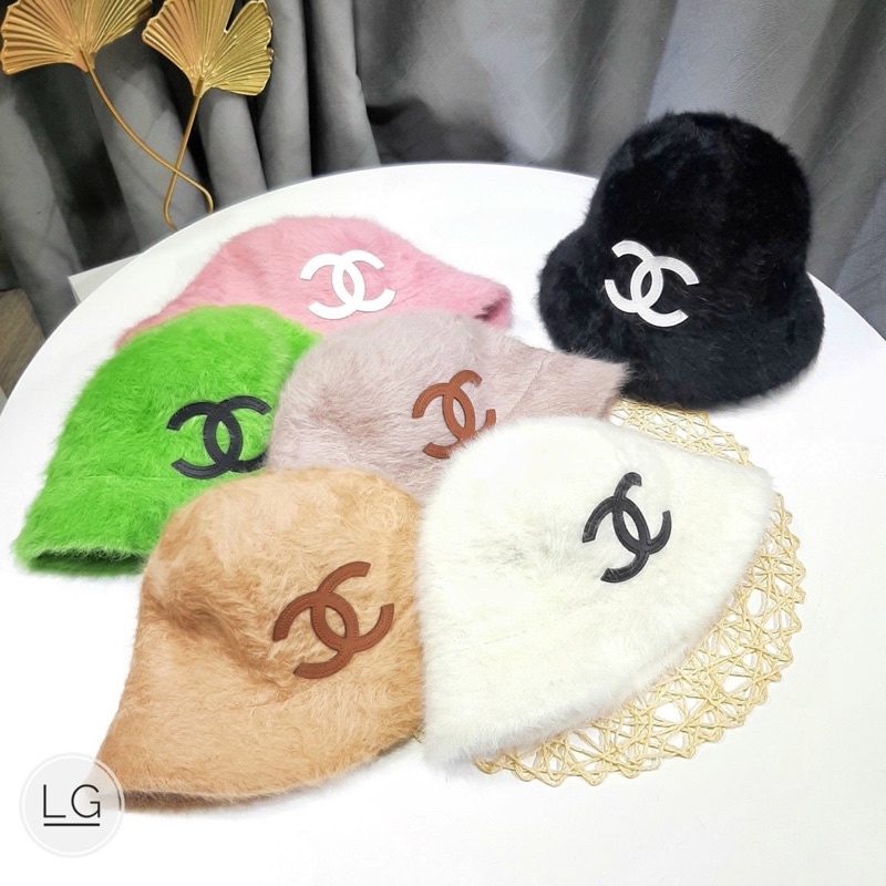 Mũ bucker chanel lông thỏ