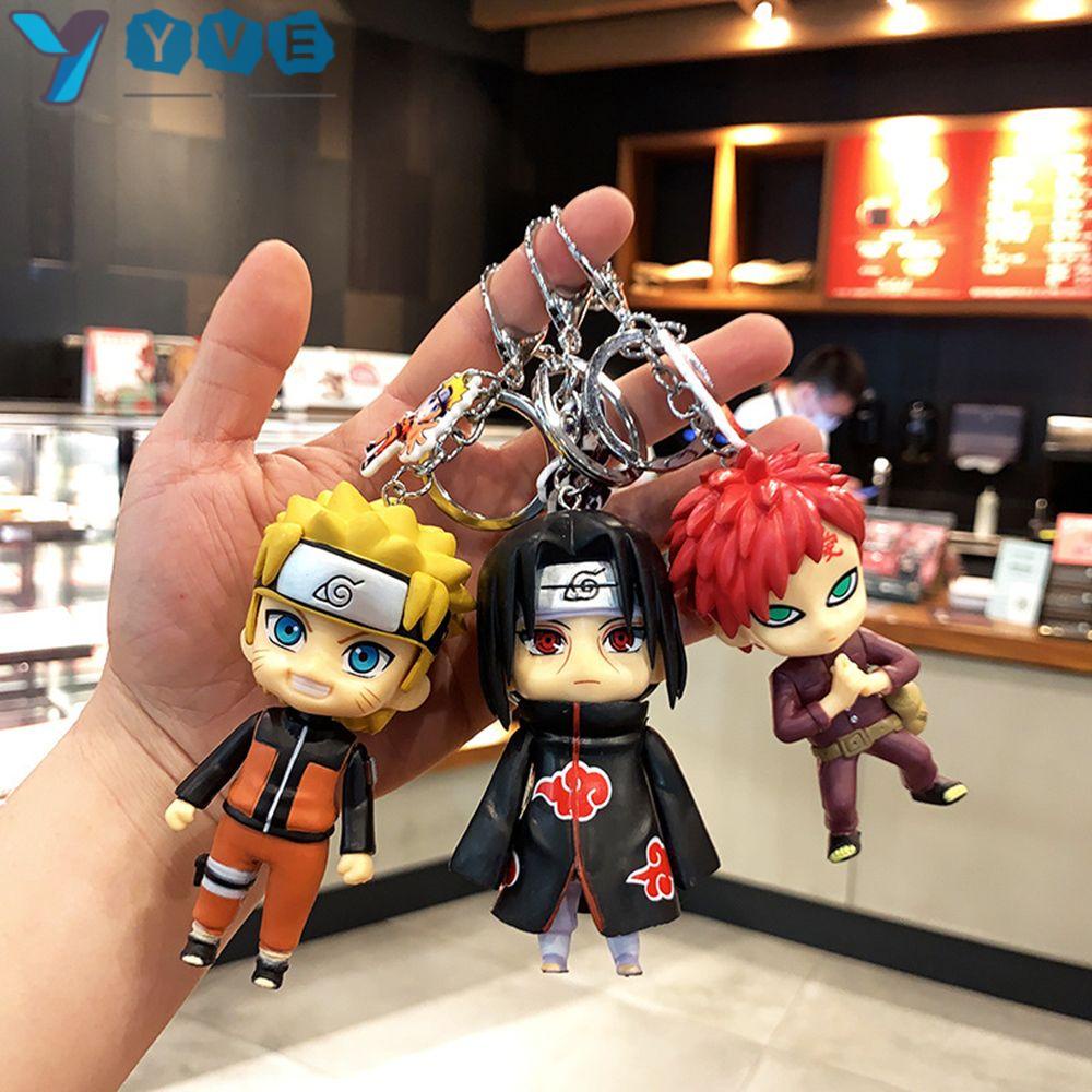 Móc khóa cao su hình nhân vật hoạt hình Naruto 3D