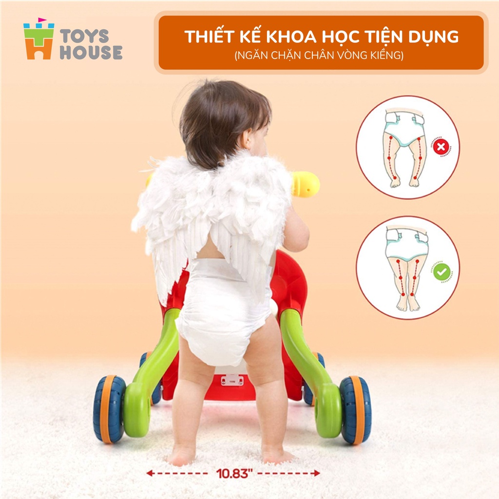 Xe tập đi đa năng kiêm bàn nhạc 2 trong 1 Toyshouse N6038 - người bạn đồng hành thân thiết của bé