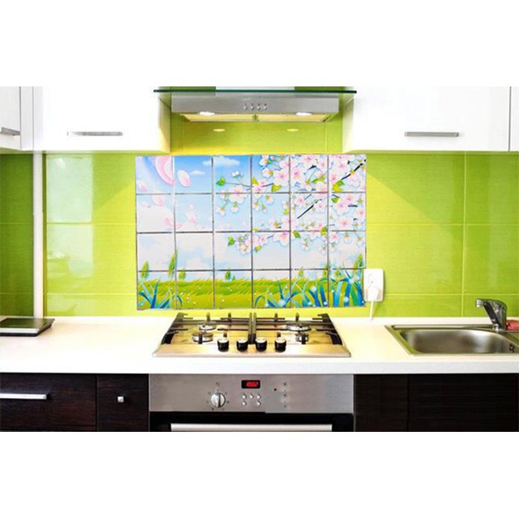 Giấy Dán Cách Nhiệt Trang Trí Nhà Bếp 60x90 Cm - Không Thấm Nước Dầu Mỡ - Giấy - Decal Dán Tường