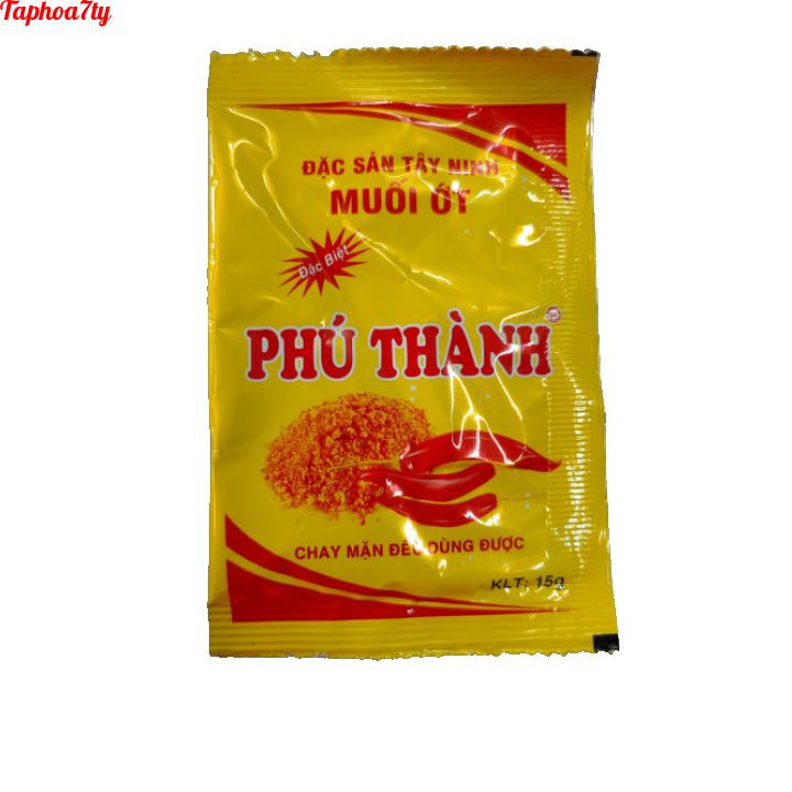Dây 10 Gói Muối Ớt Phú Thành chấm trái cây siêu ngon gói 15gr