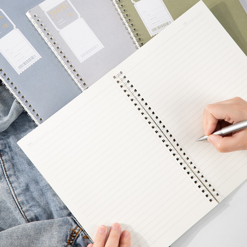Sổ Tay Ghi Chép Lò Xo Kẻ Ngang A5 Gáy Xoắn 120 Trang Deli - Sổ Kế Hoach Planner, Viết Nhật Kí, Tập Vở Học Sinh Văn Phòng