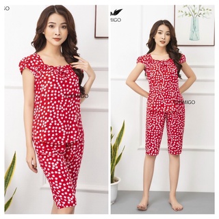 BỘ MẶC Ở NHÀ cổ tim 💥Bộ lanh lụa nhật mặc nhà