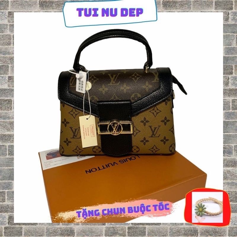 Túi xách nữ cao cấp 💖 FREESHIP 💖Túi Đeo Chéo Nữ Da Cao Cấp hàng Loại 1 giá rẻ chất liệu da phối họa tiết khoá vàng | BigBuy360 - bigbuy360.vn