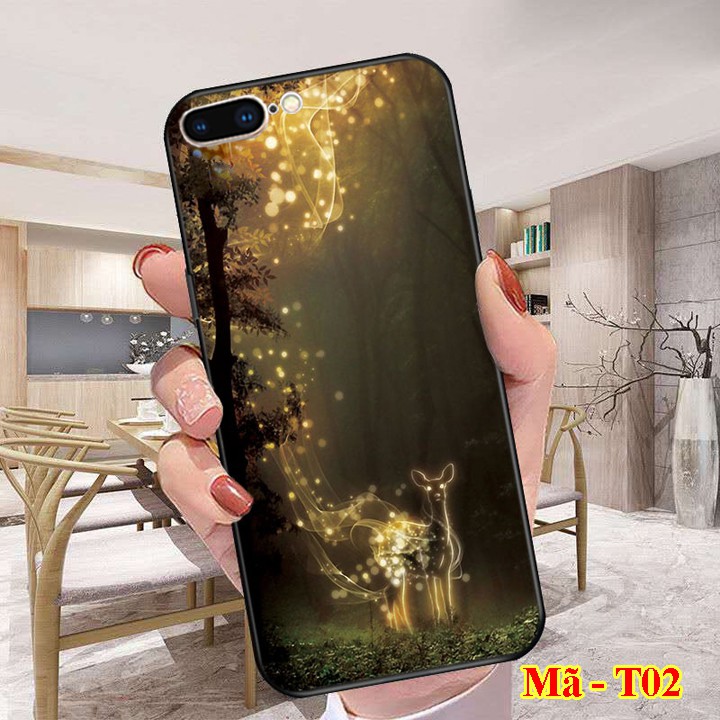 Ốp lưng iphone 7 plus - 8 plus, ốp lưng mặt kính iphone 7plus in hoa 3D sang trọng, độc lạ | BigBuy360 - bigbuy360.vn
