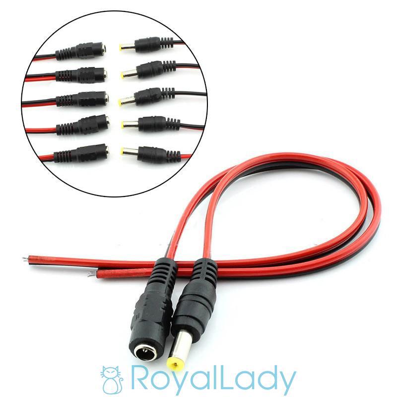 5 Cặp Jack Nối Âm Dương DC đầu Male+Female 12V 5.5*2.1mm