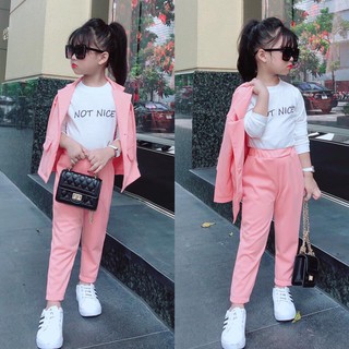 Set vest 3ct NOT NICE cho bé gái
