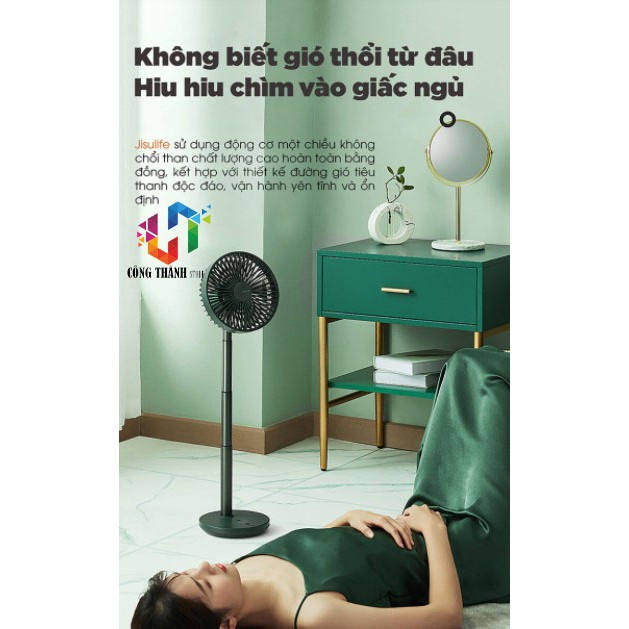 [Hàng Chính Hãng] Quạt Đứng/Để Bàn Jisulife FA13/FA13X Kèm Cáp Type C Pin 8000mAh | BigBuy360 - bigbuy360.vn