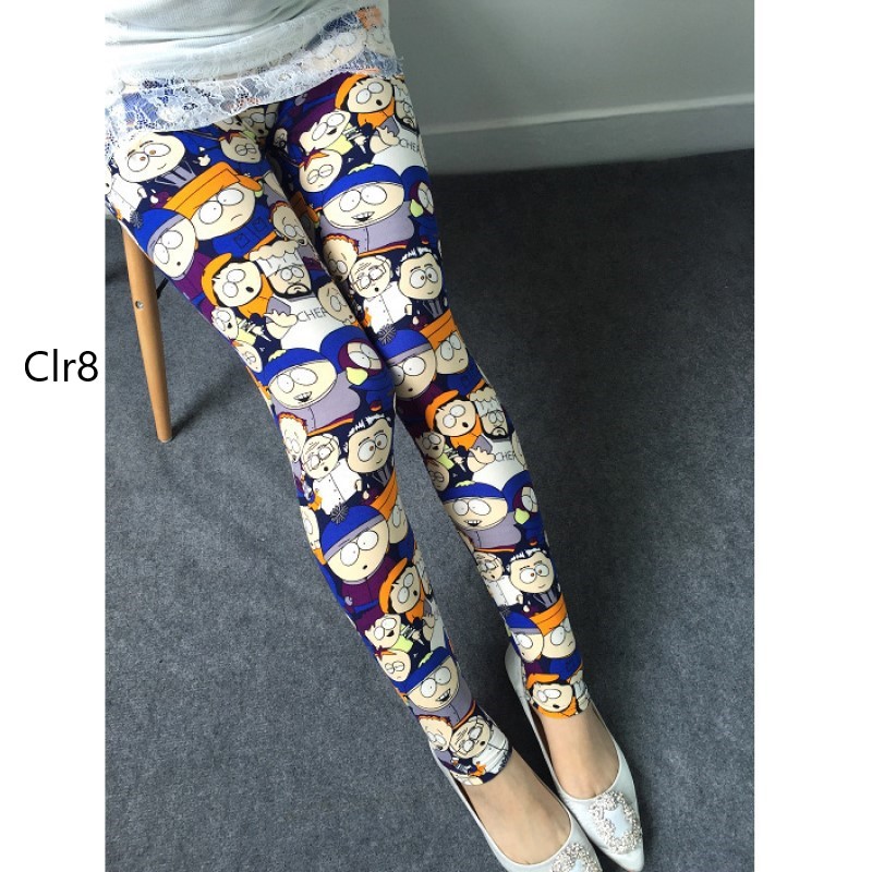 Thời Trang Quần legging Lưng Cao Hoạ Tiết In Thiết Kế Ôm Sát Tôn Dáng