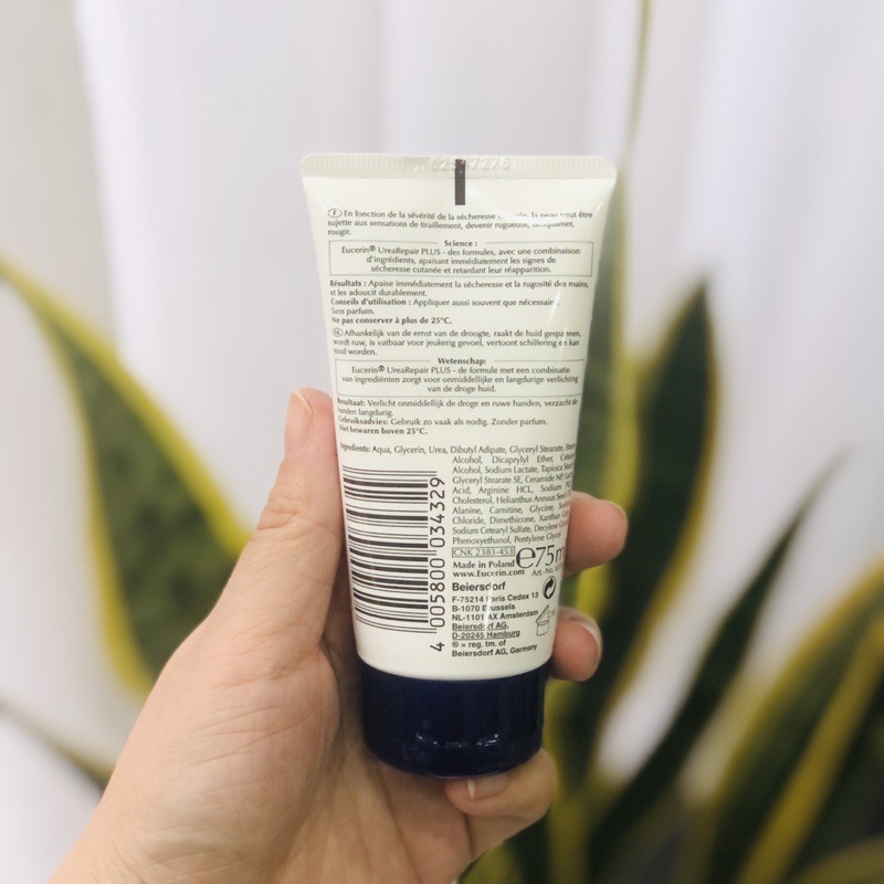 Kem dưỡng da tay, da chân Eucerin UreaRepair Plus bản Pháp