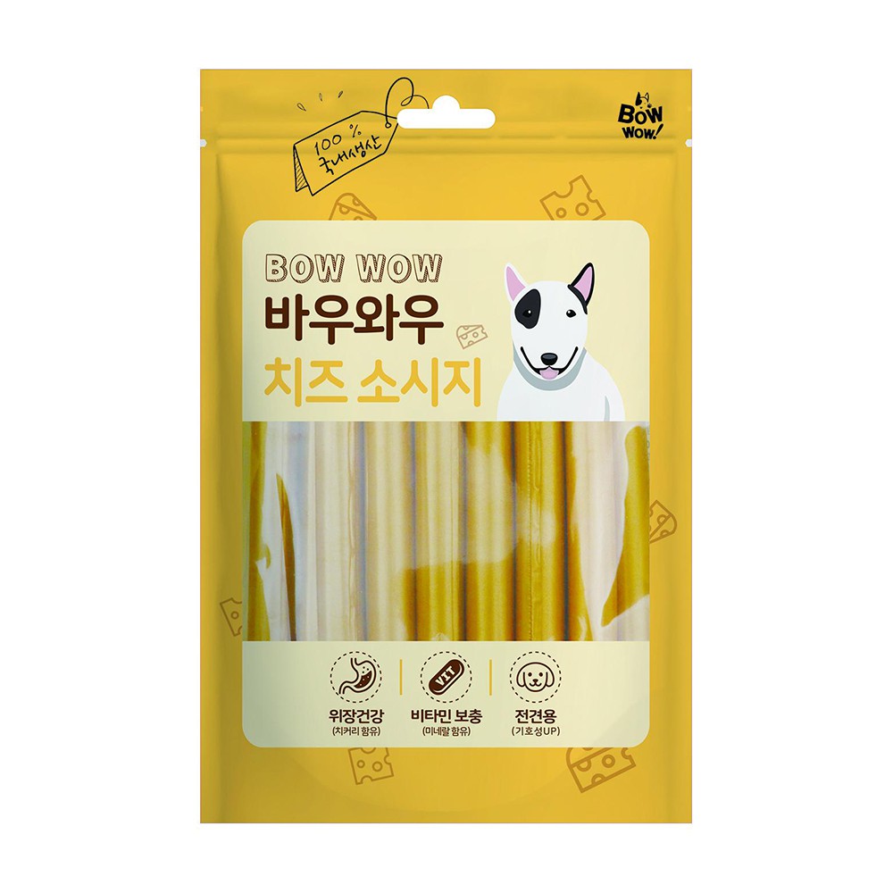 240g XÚC XÍCH PHÔ MAI Bowwow với hương vị đặc biệt thơm ngon, không chứa chất bảo quản, là món ăn nhẹ bổ dưỡng.