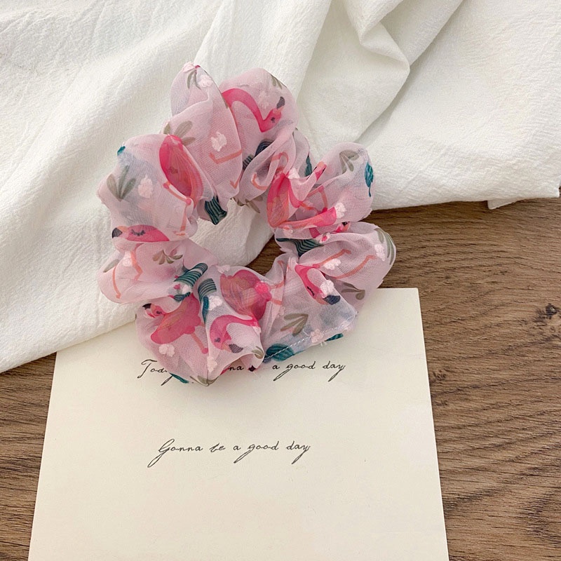 Dây buộc tóc vải chiffon vải hoa dễ thương xinh xắn