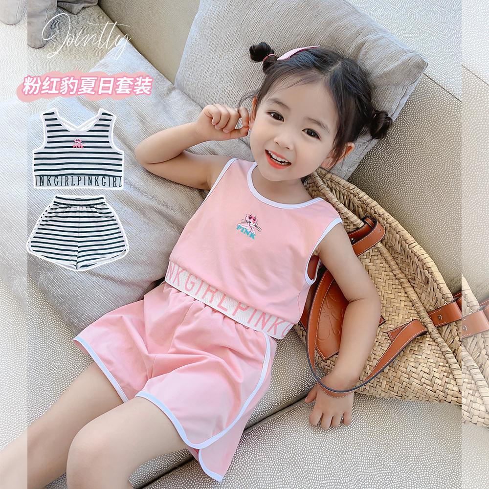 Set Áo Sát Nách Phối Quần Short Thời Trang Hè Xinh Xắn Cho Bé Gái