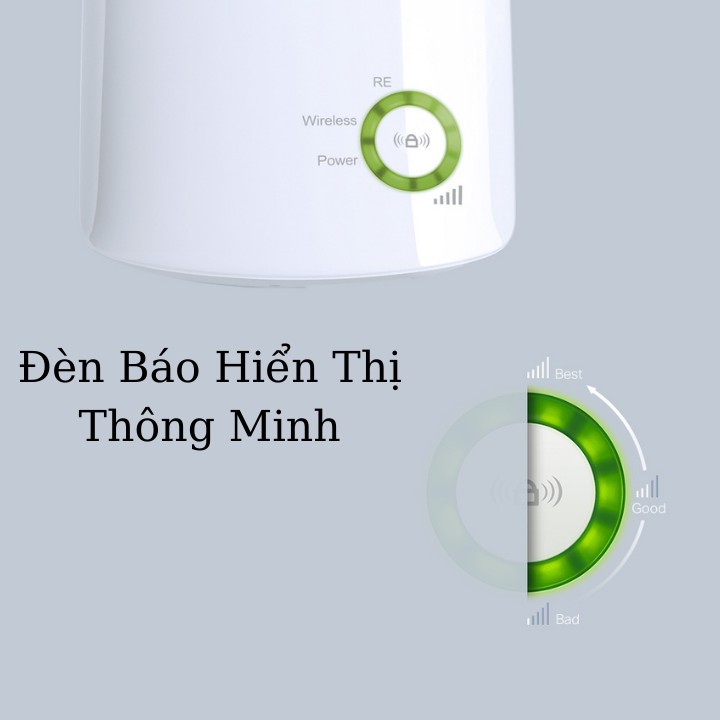 Kích wifi TP-LINK TL-WA854RE , Tốc Độ 300Mbps , Chức năng điều khiển LED bao gồm Chế độ ban đêm cho giấc ngủ yên bình | BigBuy360 - bigbuy360.vn