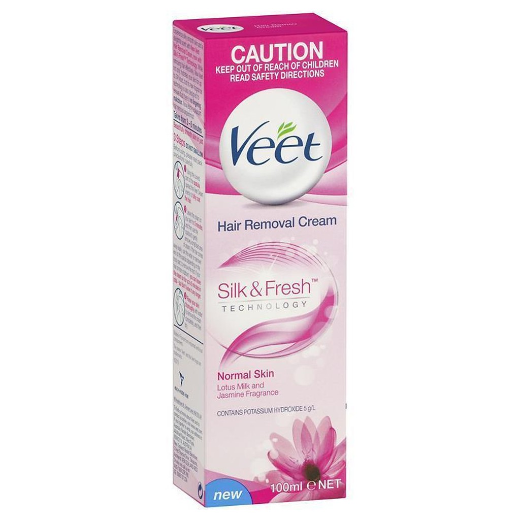 Kem Tẩy Lông VEET cho da thường/ da nhạy cảm - VEET Silk & Fresh Hair Removal Cream 100G