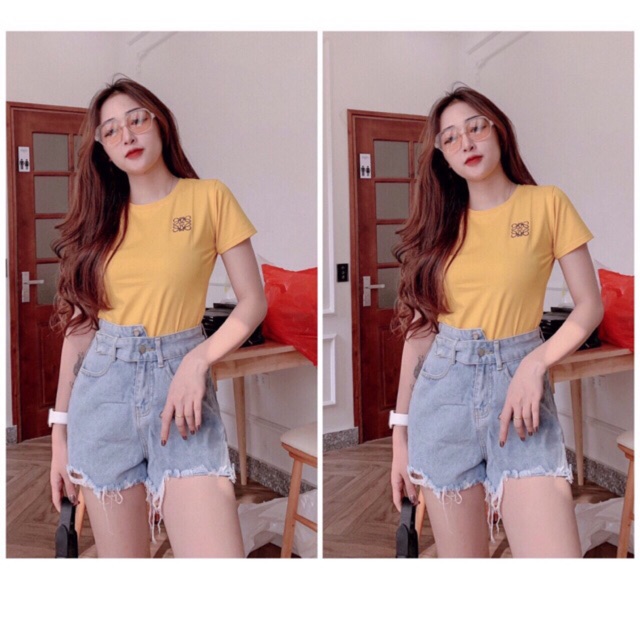 ÁO THUN THÁI NỮ ÔM BODY CỔ TRÒN NGẮN TAY