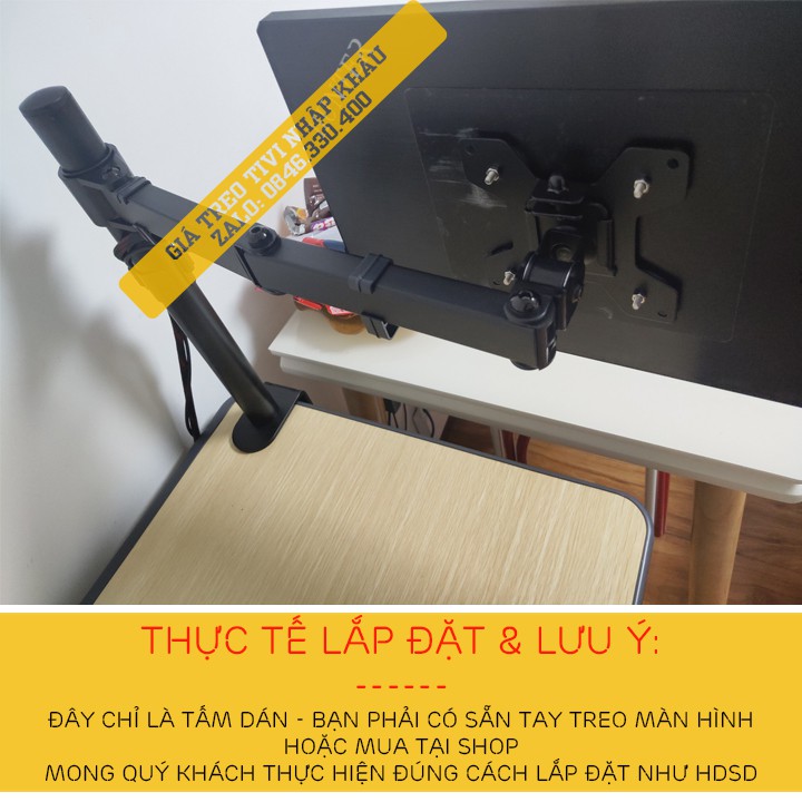 Tấm Dán Siêu Chắc Tạo Ốc VESA - Dùng Cho Màn Hình 17 - 27 Inch Không Có Lỗ Ốc - Lắp Đặt Cùng Giá Treo Màn Hình Máy Tính