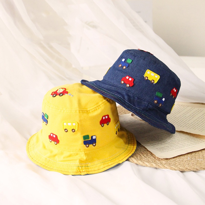 Mũ tai bèo vải cotton mềm họa tiết hoạt hình đáng yêu chống gió thoải mái cho bé trai và bé gái