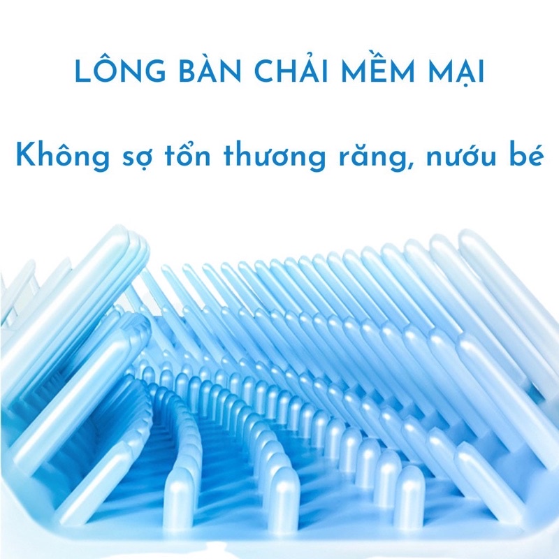 Bàn chải đánh răng chữ U cho bé từ 2 tuổi đến 12 tuổi chất liệu silicon an toàn khi sử dụng