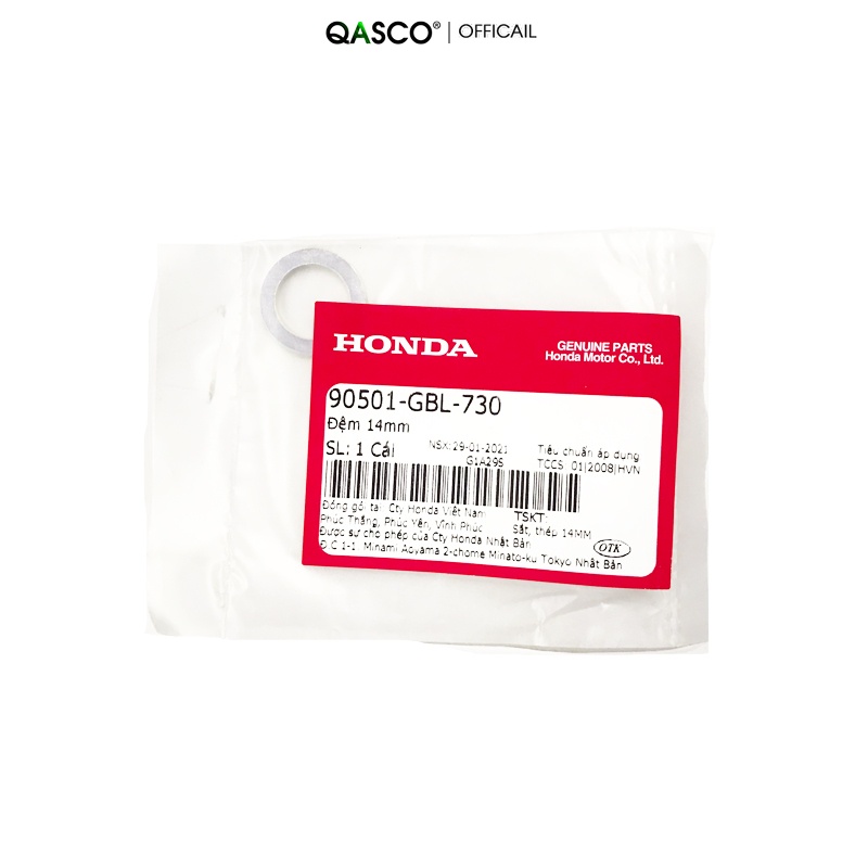 Đệm HONDA 14mm Future/ Wave  QA(90501GBL730) _( 1468)