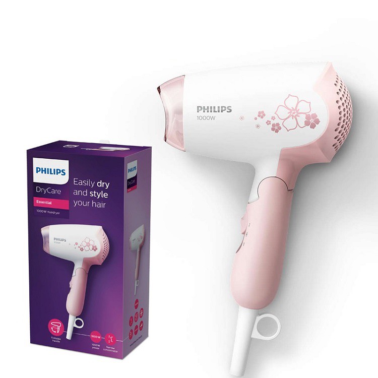Máy Sấy Tóc Mini Philips HP8108 - Công Suất 1000W - Hàng Chính Hãng - Bảo Hành Chính Hãng 2 Năm