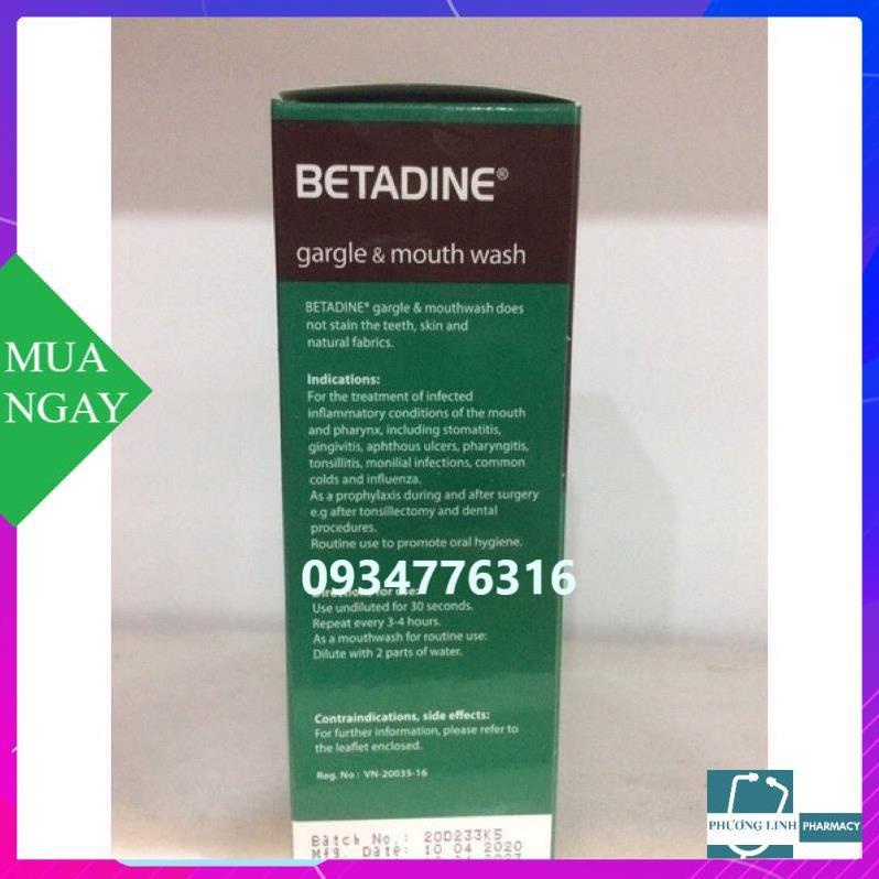 Nước xúc họng BETADINE 125ml