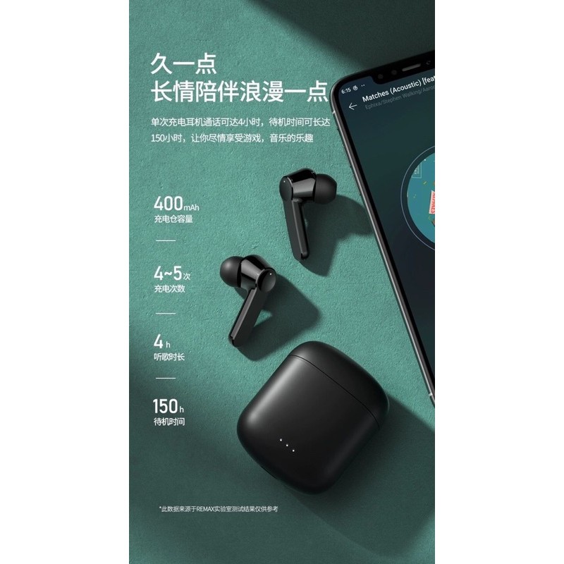 Tai nghe bluetooth True Wireless Remax TWS-7 V5.0 kết nối từng tai độc lập