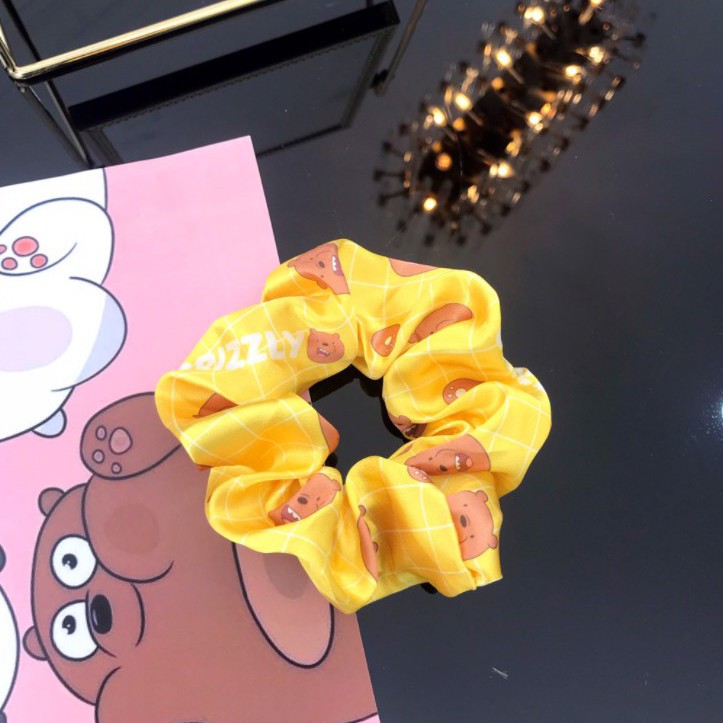 Dây buộc tóc cột tóc vải Scrunchies hình anh em nhà gấu We Bare Bears Chúng tôi đơn giản là gấu