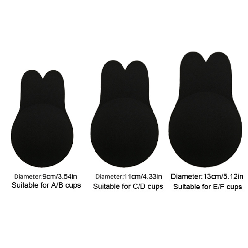 Miếng Dán Nâng Ngực Tai Thỏ Bằng Silicone Màu Be/Be Kích Thước Lớn