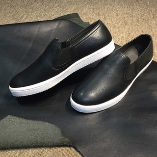 Slip On nam da bò mềm đế cao su siêu êm chân VN-SL18