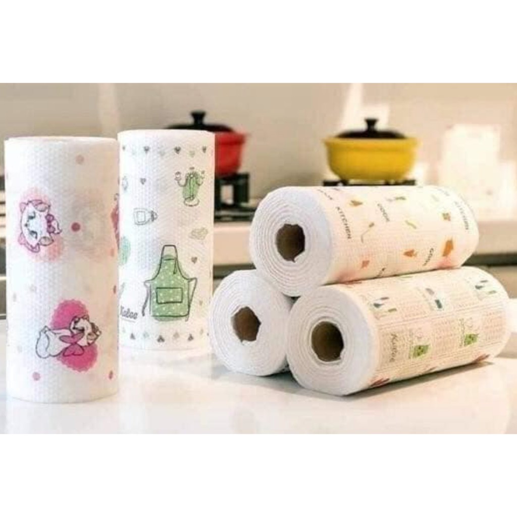 💢Giấy Lau Đa Năng Thấm Nước hoa văn mẫu mới 20cm