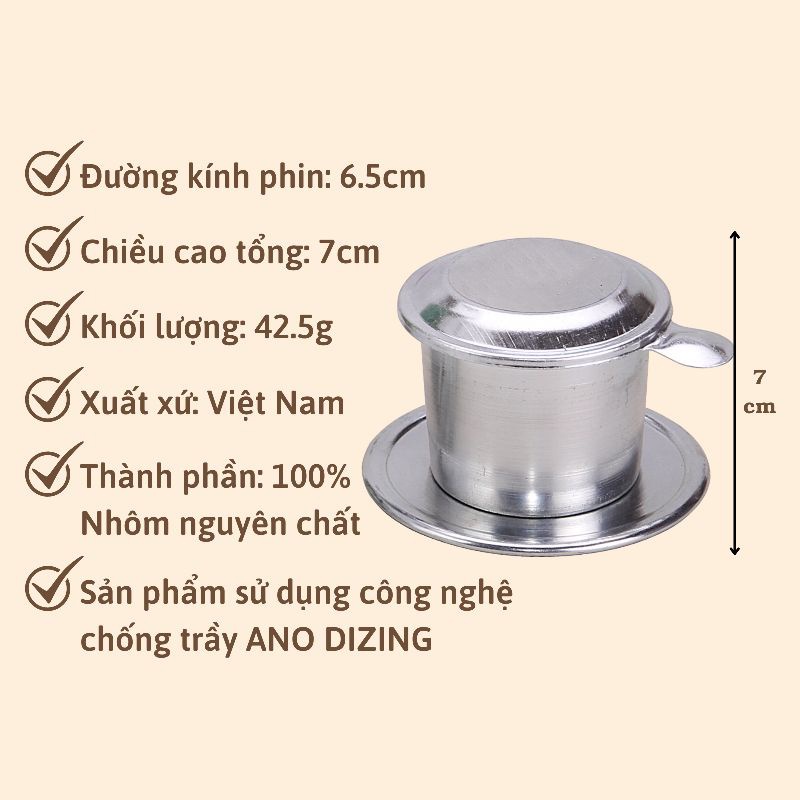 Phin Cà Phê Nhôm Cao Cấp MITACO COFFEE