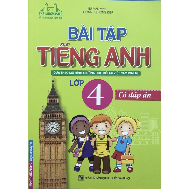 Sách - Bài tập tiếng anh lớp 4 (Có đáp án)