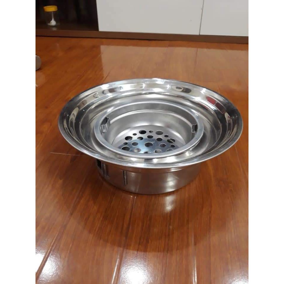 Bếp nướng than hoa inox đặt âm bàn